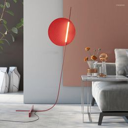 Christmas Decorations Red Italian Minimalist Art Floor Lamp Personality Living Room Bedroom Ambience Light Designer Sample