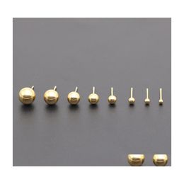 Stud Alisouy 1 Pair Earring Simple Ball Earrings For Women Party Jewellery Steel Black Gold Colorf Stainless Ear Studs 979 T2 Drop Deli Dh9Up