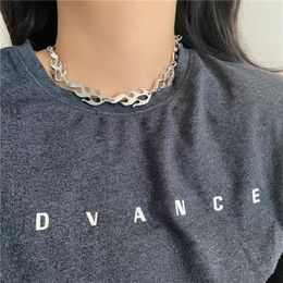 Chains European Personality Design Flame Necklace Hip-hop Fashion Splicing Chain For Men And Women Short Clavicle Neck