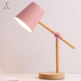 Table Lamps Nordic Lamp For Bedroom Modern Bedside Office Bureau Led Desk Living Room Decoration Kids Book Reading Light E27