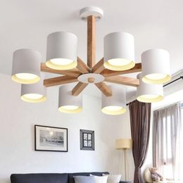 Pendant Lamps Japanese Style Living Room Modern Pastoral Dining Study Bedroom Solid Wood Single Head Multi Lights LX111101