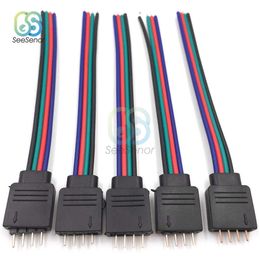 10CM 4Pin 5Pin LED RGB Strip Light Connector Male/Female Plug Socket Connecting Cable Wire for 5050 W Led