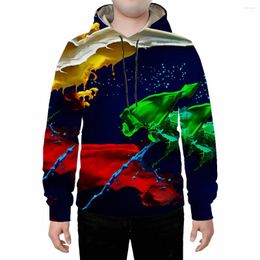 Men's Hoodies Factory Direct Source Graffiti Ink 3D Digital Printing And Women's Long Sleeve Hooded Coat