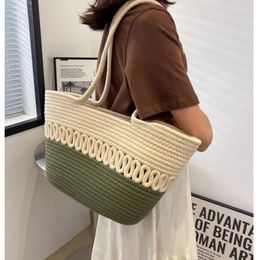 Evening Bags Woman Handbag Straw Bag Women Hand-Woven Big Capacity Drawstring Casual Beach Shoulder Crossbody