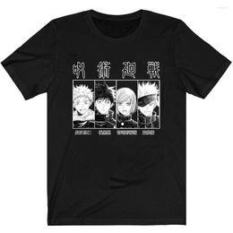 Men's T Shirts Jujutsuki Kaisen Anime T-Shirt Men Cotton Shirt Yuji Itadori Gojo Satoru Clothes Tops Tees Camiseta