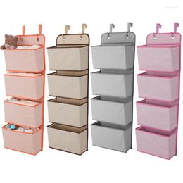 Storage Boxes 4 Layers Of Non-Woven Cloth Door Wardrobe Hanging Bag Sorting Shoe Organisers