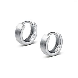 Hoop Earrings 11mm Brushed Buckle Huggie Real. Sterling Silver 925 Fine Jewellery C-E1427