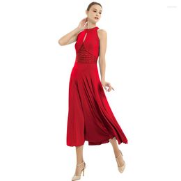 Stage Wear Ballroom Dance Dresses Summer Sleeveless Dancing Costume Women Waltz Competition Dress Tango