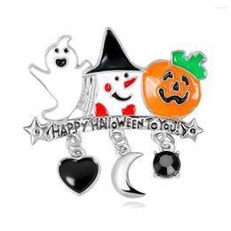 Brooches CINDY XIANG Halloween Pumpkin Witch For Women And Men Enamel Pin Brooch Happy To You Party Jewelry Gift