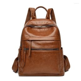 School Bags Women Backpack Leather Bag Fashion Waterproof Travel Casual Book Girls