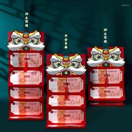 Gift Wrap Tiger Folding Red Envelope Creative Year Lucky Paket Personality Dance Lion Spring Festival Wedding Decoration 2023