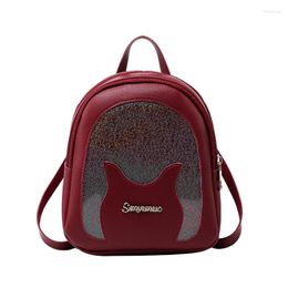 Evening Bags Korean Fashion Women's Backpack 2023 Cathead Colourful Transparent Multi-functional Mini Messenger Cross Body