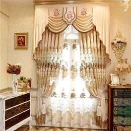 Curtain European Style Luxury Embroidery High-end Shading Jacquard Curtains For Living Room El Bedroom Kitchen High-quality