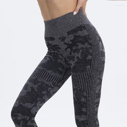 Active Pants Gym Yoga Women Fitness Seamless Sport High Elastic Camouflage Print Leggings Push Up Workout Running Feminina