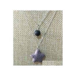 Arts And Crafts Fashion Starfish Lava Stone Mtilayer Necklace Volcanic Rock Aromatherapy Essential Oil Diffuser For Women Jewellery Dr Dhnh8