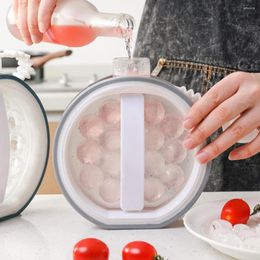 Baking Moulds Ice Ball Mold 2-in-1 Cube Maker Water Bottle Round Making Mould With Leakproof Cap For Bar Home Kitchen Tool