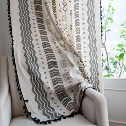 Curtain Yaapeet Cotton Linen Printed Tassel Bohemian Style Kitchen Rustic Living Room Available