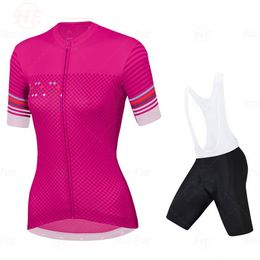 Racing Sets Fashion Lady Pro Team Cycling Jersey Set Women Summer Bike Clothes MTB Ropa Ciclismo Bicycle Uniforme Maillot Quick Dry 19D Pa