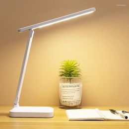 Table Lamps USB Rechargable Desk Lamp Night Light Eyes Protection Touch Dimmable LED Student Dormitory Bedroom Reading