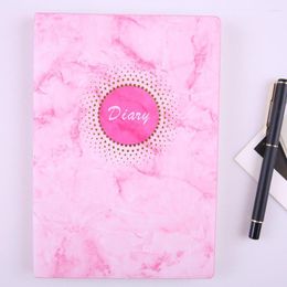 Korean Version Of Holiday Gift Colour Imitation Leather Diary Girl Pink Notebook A5 Pu Soft Surface