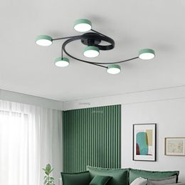 Ceiling Lights Nordic LED Light Creative Macaron Fixtures Minimalist Living Room Hanging Home Deco