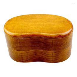 Dinnerware Sets Apanese Bento Box Lunch Boxes Japanese Double Layer Natural Wooden For Kids Adult Picnicking Office Scho