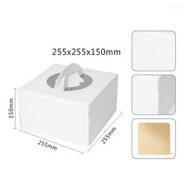 Gift Wrap 8 Inch White Baking Box European-Style Cake Food Pressing Process Birthday Children's Gifts Boxes