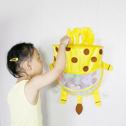 Storage Boxes Bathroom Toy Bag 2 Styles Kids Absorbent Foldable Wall Suction Cup Hanging Favor