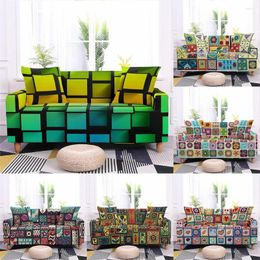 Chair Covers Colourful Sofa Cover For Living Room Decor 1/2/3/4 Seater Elastic Couch L Sectional Stretch Slipcover All Seasons