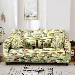 Chair Covers Mushroom Art 3D Print Elastic Sofa Cover Stretch Couch For Living Room Sectional Protector W05