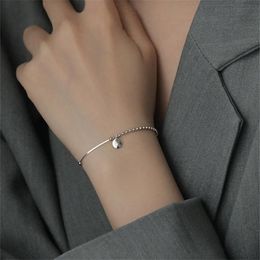 Charm Bracelets Trendy Rose Gold Beans Letter Female Birthday Gift Fashion Lady 925 Sterling Silver Bracelet For Women Jewellery