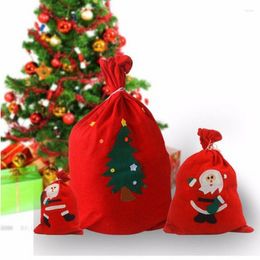 Christmas Decorations Santa Sack Gift Presents Bag Candy Bags Children Xmas Tree Decoration Year Print