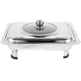 Plates Buffet Tray Dish Serving Chafing Server Plate Warmer Metal Stainless Steel Rectangular Trays Dinner Chafer Cold Platter Dishes