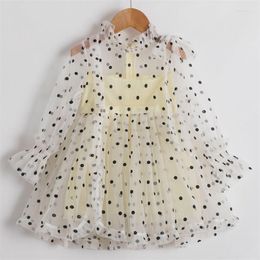 Girl Dresses Kids For Polka Dot Dress Autumn Spring Little Girls Costume Party Clothes Children 3-8T Vestidos