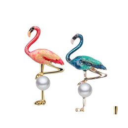 Pins Brooches Cute Enamel Bird Unisex Women Men Fashion Dress Coat Accessories Drop Delivery Jewelry Otd2P