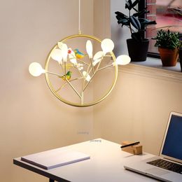 Pendant Lamps Nordic Decor LED Lights Bird Lamp Living Room Home Indoor Fireflies Decoration Lighting Luster Light Fixtures