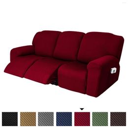 Chair Covers Elastic Polar Fleece 3 Seater Recliner Cover With Cup Holder Lounger Armchair All-inclusive Sofa Slipcover For Living Room