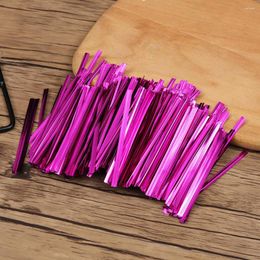 Gift Wrap 800PC Multicolor Wire Metallic Twist Ties For Candy Bag Baking Packaging Cello Bags Ligation Lollipop Dessert Sealing Tie