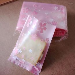 Gift Wrap 100PCS Cherry Blossom Bag Ly Scrub Foundation Machine Sealing Egg Yolk Crisp Snowflake Packaging DIY Cookie Bags