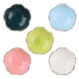 Bowls Dish Ceramic Kitchen Supplies Tableware Seasoning Plate Oil Saucer Bowl Flower Dishes