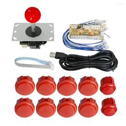 Game Controllers DIY Arcade Joystick Handle Kit Zero Delay Encoder Button Controller Set PC Games Mame Manche