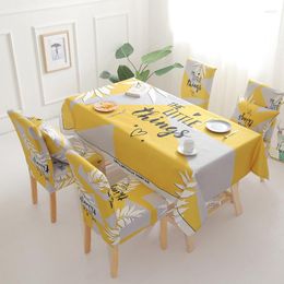 Chair Covers 2/4/6 Pcs Spandex Stretch Dining Anti-dirty Decorative Waterproof Rectangle Tablecloths For Room Slipcovers