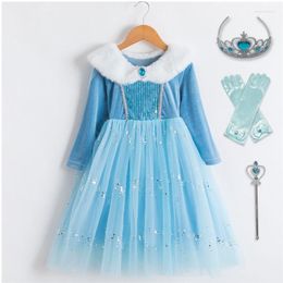 Girl Dresses 3-8 Years Princess Costume Carnival Children Dress Up Baby Birthday Party Kids For Girls Cartoon Clothing