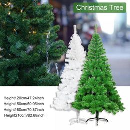 Christmas Decorations Tree 1.2/1.5/1.8/2.1M Green/White Year's Supplies Dense Style Decoration