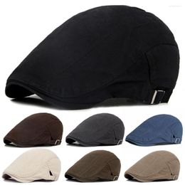 Berets Adjustable Beret Hat Keep Warm Flat Cap Lightweight Simple British Style Windproof Gentleman Men For Travel