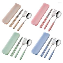 Dinnerware Sets Outdoor Reusable Cutlery Set Stainless Steel Travel Utensils Easy To Clean