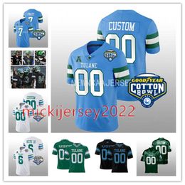 Football Custom Tulane Green Wave Football Jerseys Shaadie Clayton Nick Anderson Shae Wyatt Kai Horton Duece Watts Macon Clark Justin Ibieta Tyjae Spears Keit