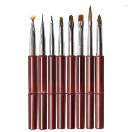 False Nails 8Pcs Nail Brush Art Dotting Pen Drawing Liner Supplies UV Gel Painting Manicure Accessoires Tools