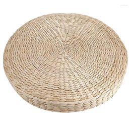 Pillow Round Straw Chair Seat Mat Grass Pad Beige Handmade Weave Floor Yoga Tatami Decor 40X40cm