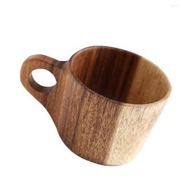 Mugs Creative Wooden Mug Cup Water Storage Simple Container For Home Office El (Style 2)